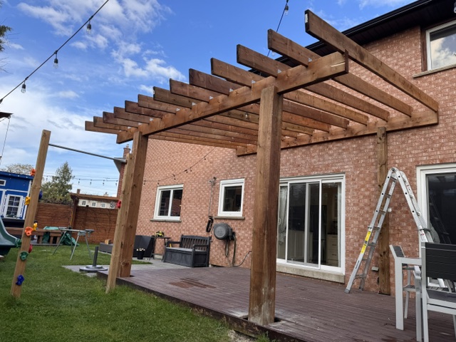 Pergola with deck